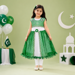 14 August 2 Pcs Girl's Fancy Embroidered Frock And Trouser Set thumbnail 2