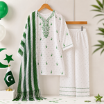 14 August 3 Pcs Women's Stitched Fancy Embroidered Suit thumbnail 3