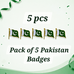 14th August Flag Badges Set of 5 Metal thumbnail 1