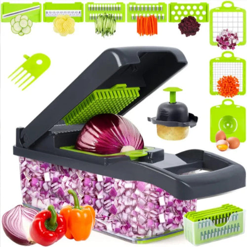 16-in-1 Mandoline Slicer & Vegetable Chopper | Multifunctional Food Cutter & Grater