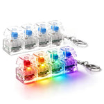 4-Key Mechanical Keyboard Clicker Keychain | Portable Mechanical Switch Fidget Toy | Stress Relief Finger Clicker | Tactile Keyboard Keychain with Light thumbnail 3