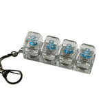 4-Key Mechanical Keyboard Clicker Keychain | Portable Mechanical Switch Fidget Toy | Stress Relief Finger Clicker | Tactile Keyboard Keychain with Light thumbnail 1